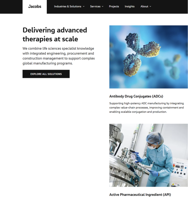 Jacobs Drupal Website Screenshot