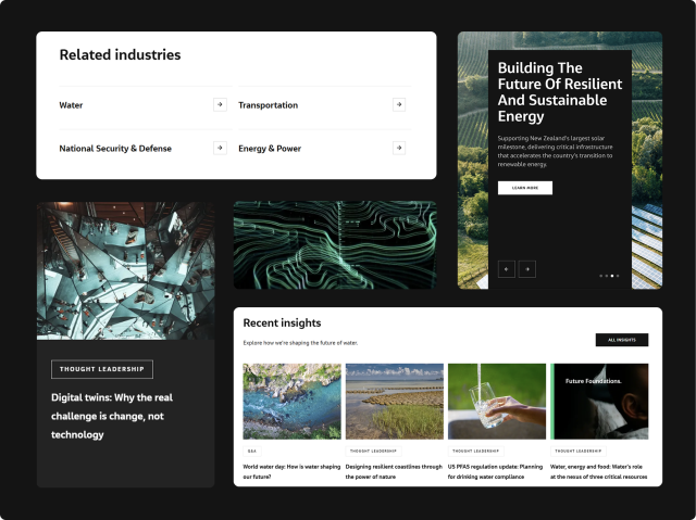 Grid of Jacobs Drupal Website Components